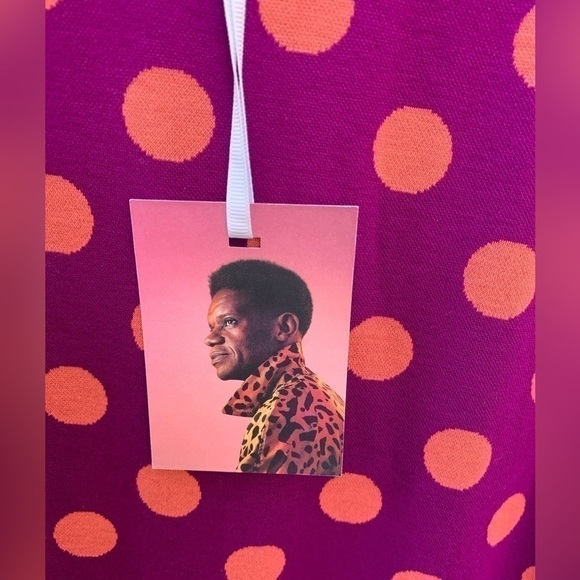 VICTOR Glemaud Target POLKA DOT LONG SLEEVE MINI SWEATER DRESS PINK Sz XS NWT - Picture 8 of 11